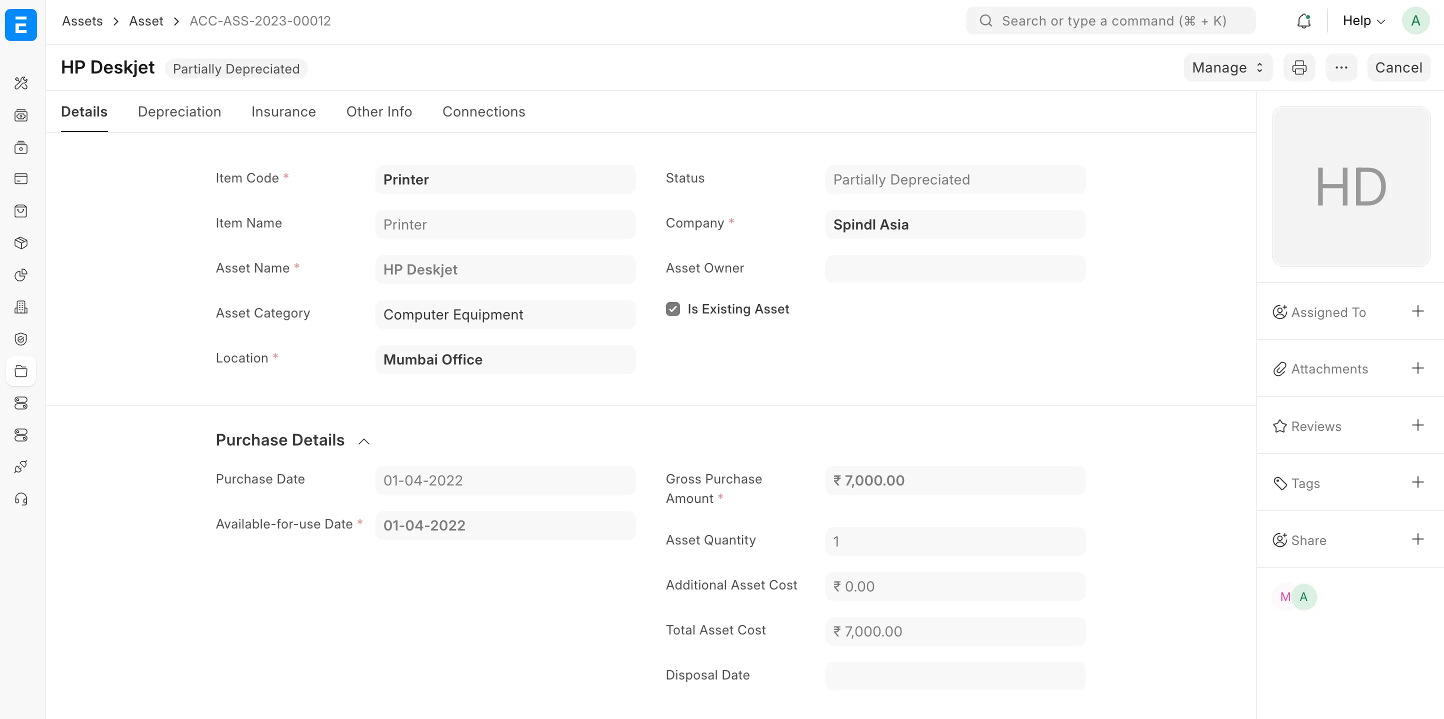 Screenshot of features.assetTransfers.title