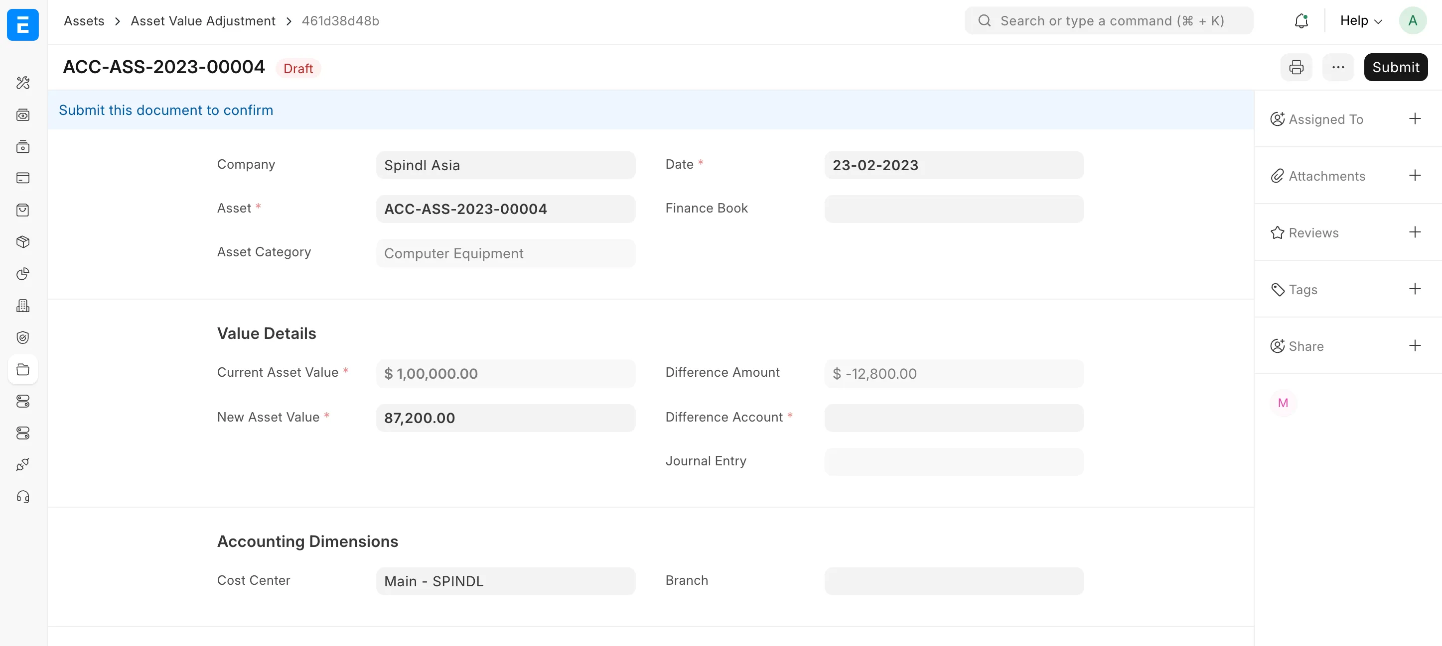 Screenshot of features.assetDisposal.title